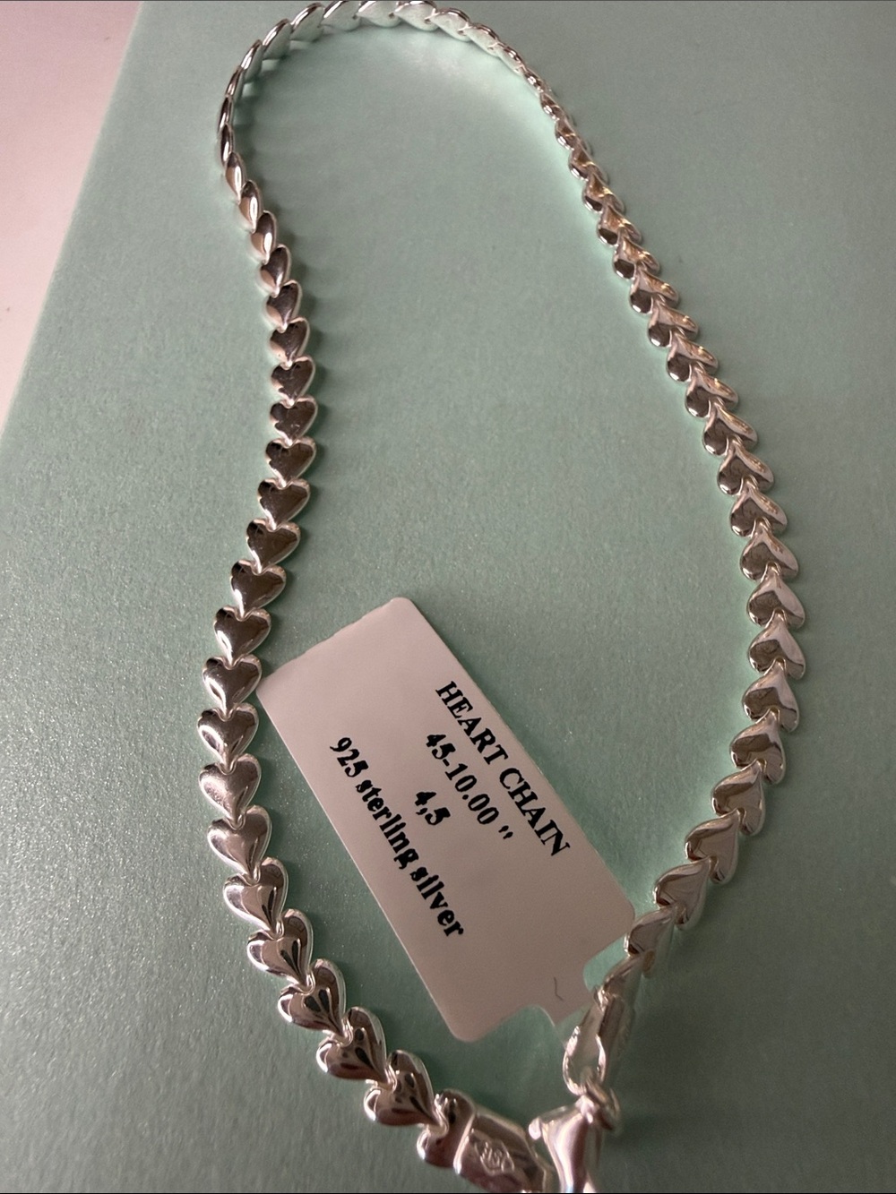 All 925 Sterling Silver Heart 10” Anklet or Bracelet
